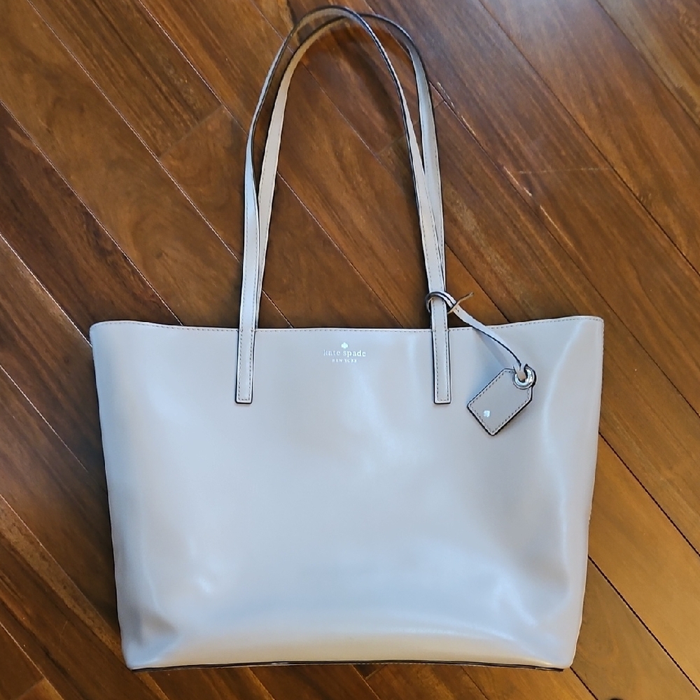Kate Spade Janie Light Gray Tote Bag